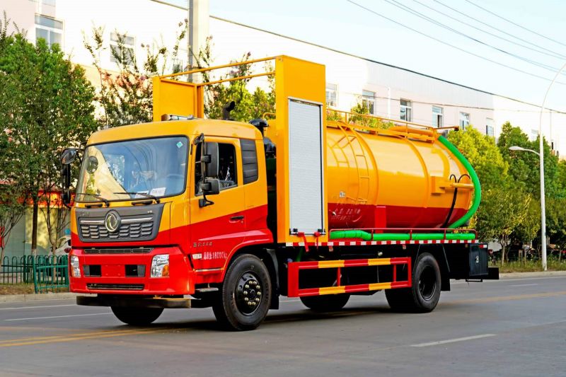 天錦15方清洗吸污兩用車，15方吸污車，湖北盈通高壓疏通車